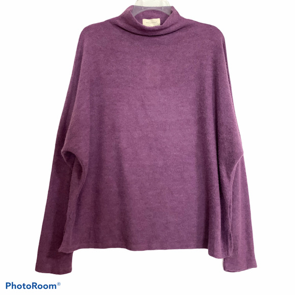 Melloday Sweaters - Melloday Purple Mock Neck Sweater